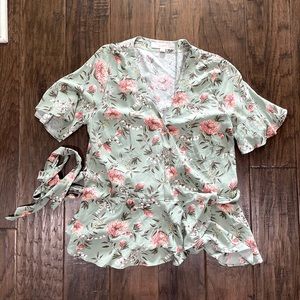 Loft wrap blouse